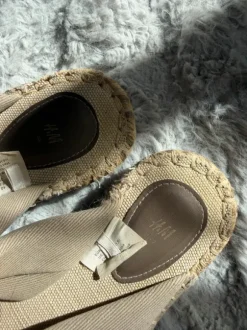 Wunderschöne H&M Espadrille Sandalen in Beige/ Taupe Größe 40