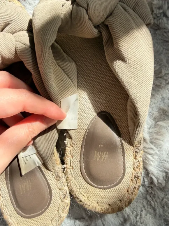 Wunderschöne H&M Espadrille Sandalen in Beige/ Taupe Größe 40