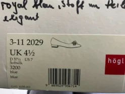 Wunderschöne royalblaue Damenschuhe mit Perlen