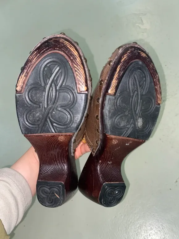Yessica 38 Holzschuhe Stillettos Kitty Heely Y2K 2000 Vintage | Vinted