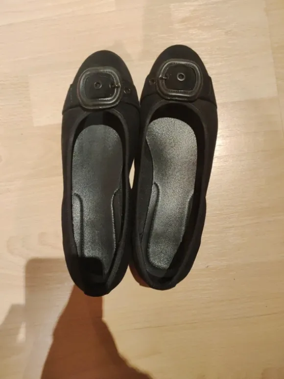 Y2k/Stockholm/cleangirl Ballerina mit Schnalle in schwarz Größe 40