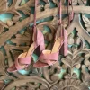 ZIGN Sandaletten Wildleder Altrosa Mauve Gr. 39 Blockabsatz