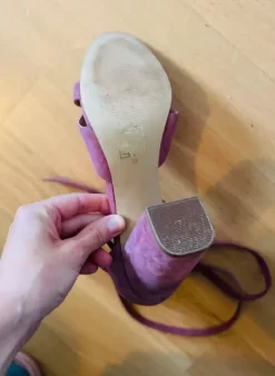 ZIGN Sandaletten Wildleder Altrosa Mauve Gr. 39 Blockabsatz
