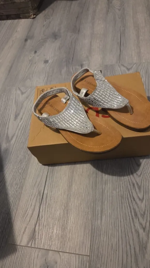 Zilvere slippers