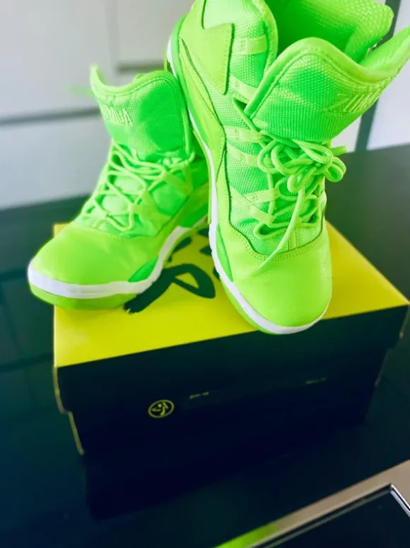 Zumba Air High Damen Sneaker Tanzschuhe NEU Gr 38.5 Neongrün ungetragen