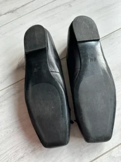 Zwarte lederen ballerinas H&M maat 42