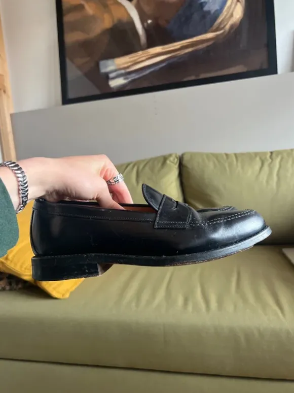 Zwarte leren loafers maat 39/40