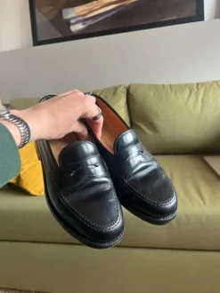 Zwarte leren loafers maat 39/40